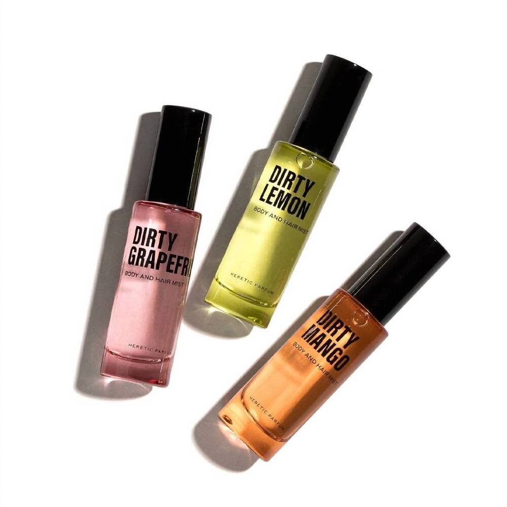 NEW HERETIC PARFUM unisex deluxe body and hair mist gift set in dirty mango dirt